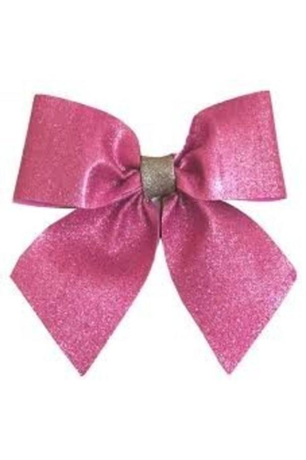 Parti Sürprizi Pembe Simli Fiyonk Evadan Dekor Süs 25x25 Cm - Image 1