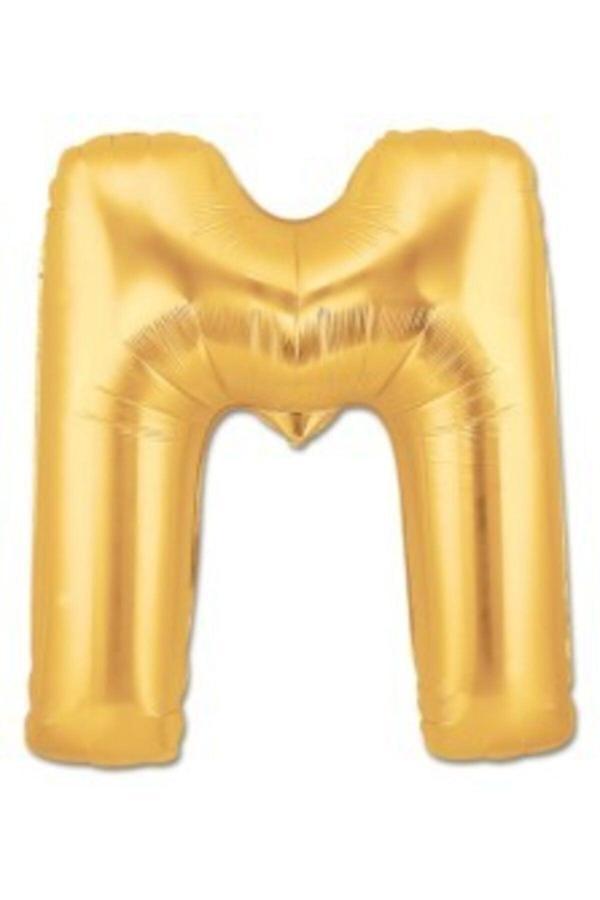 Parti Sürprizi Folyo Balon M Harfi Altın Renk 100 cm - Image 1
