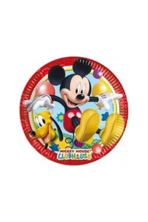 Parti Sürprizi Mickey Playful Kağıt Tabak 8'li 23x23 Cm - Image 1