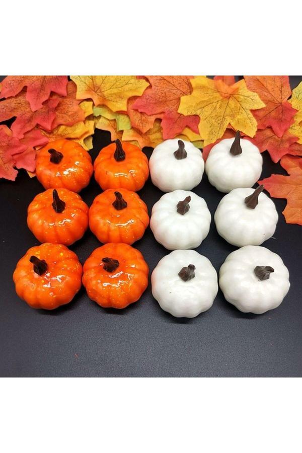 Parti Sürprizi Halloween Cadılar Bayramı Karışık Mini Balkabağı 5X4 cm 6 Adet - Image 1
