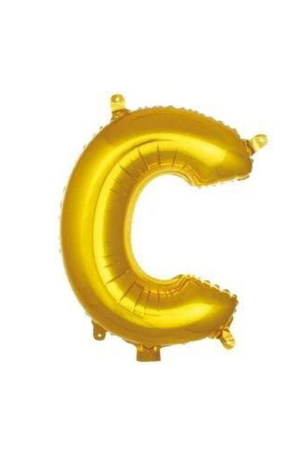 Parti Sürprizi Altın Renk C Harfi 16'' Folyo Balon 1 Adet - Image 1
