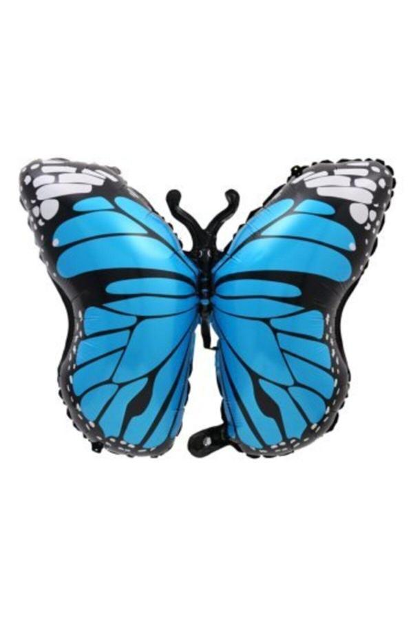 Parti Sürprizi Kelebek Folyo Balon Mavi 1 Adet - Image 1