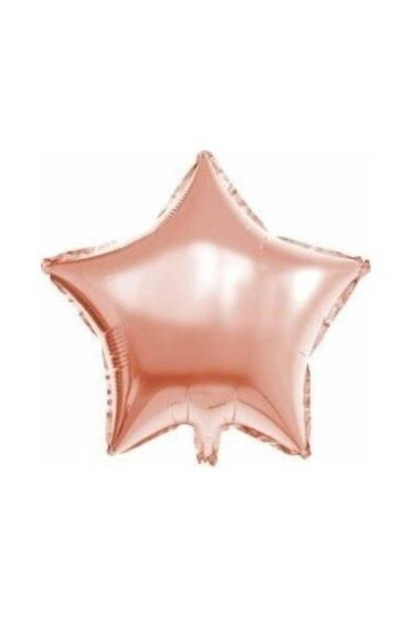 Parti Sürprizi Rose Gold Yıldız Folyo Balon 1 Adet - Image 1