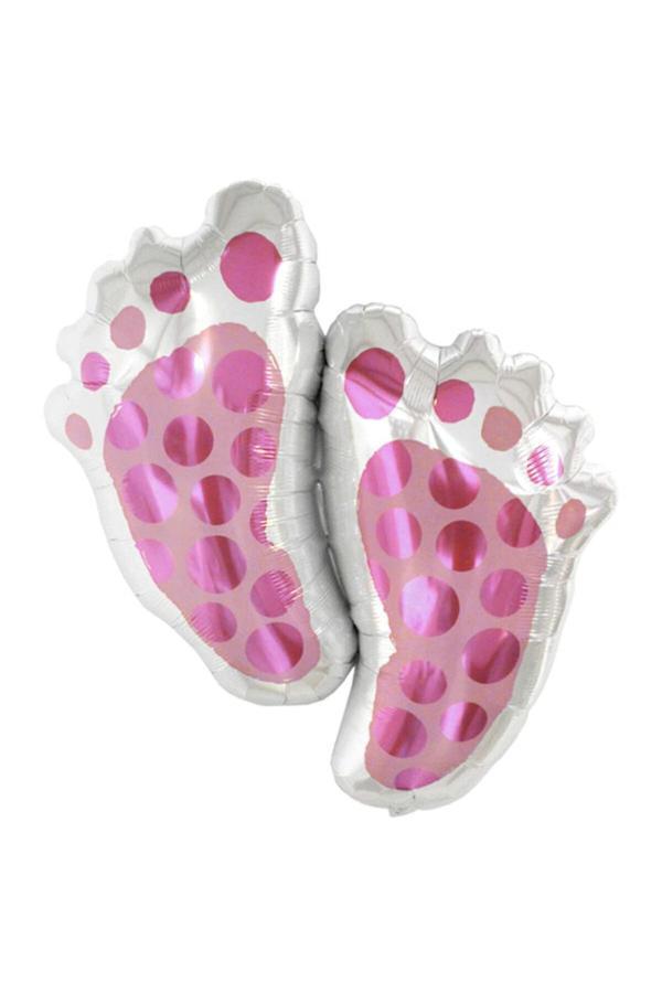 Parti Sürprizi Ayak Şekilli Pembe Folyo Balon - Image 1