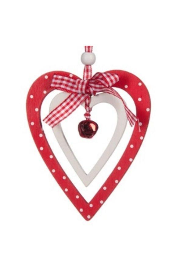 Parti Sürprizi Yılbaşı Çam Ağacı Kalp Dekor Süs 11 Cm 1 Adet - Image 1