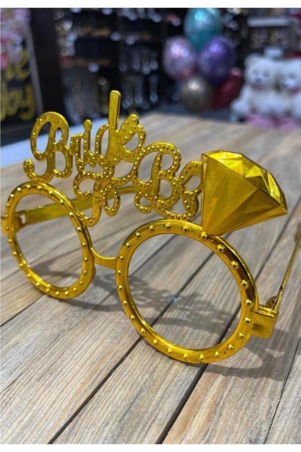 Parti Sürprizi Bride To Be Tektaş Gold Renk Gözlük - Image 1