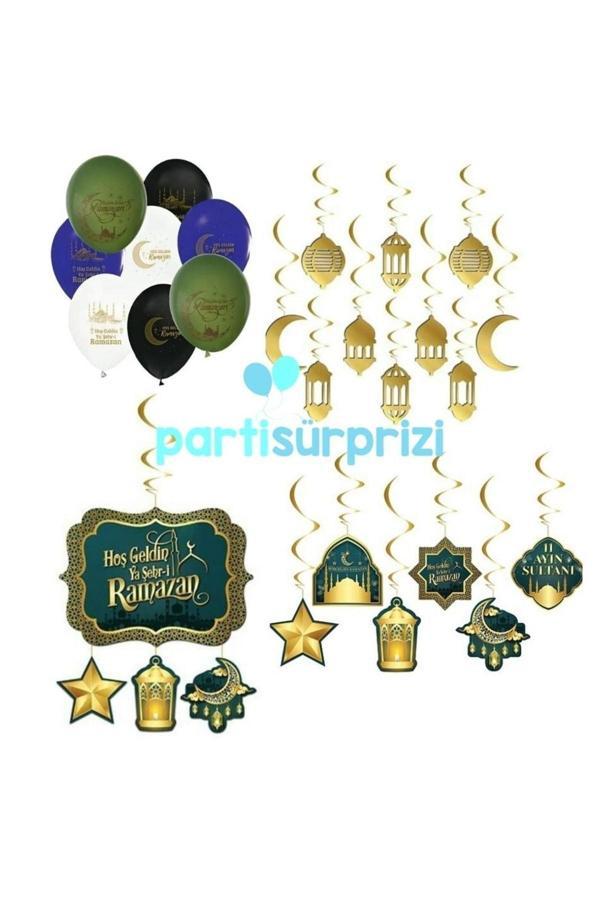 Parti Sürprizi Hoş Geldin Ya Şehri Ramazan Balonlu Set - Image 1