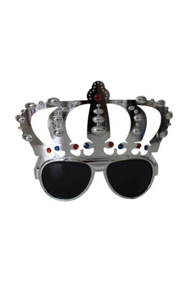 Parti Sürprizi Gümüş Kral Tacı Gözlük - Image 1
