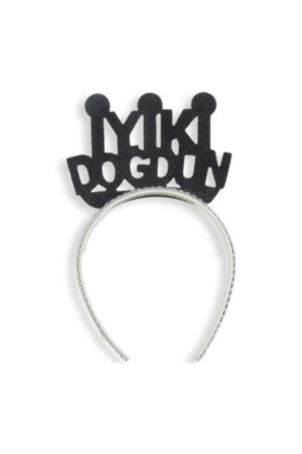 Parti Sürprizi Iyi Ki Doğdun Simli Siyah Taç - Image 1