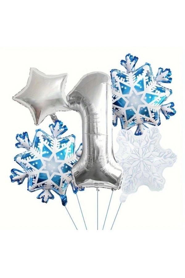 Parti Sürprizi Kartanesi 1 Yaş Rakam Folyo Balon Set - Image 1
