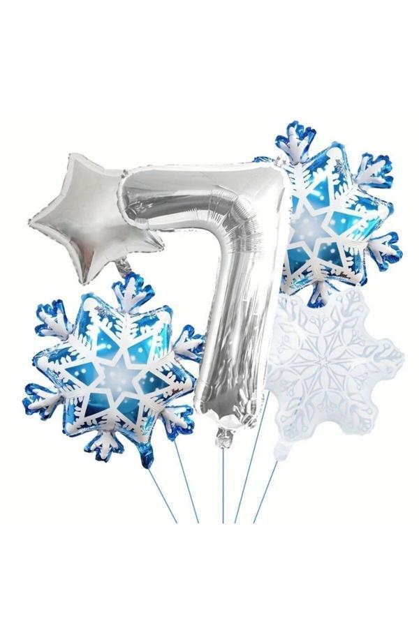 Parti Sürprizi Kartanesi 7 Yaş Rakam Folyo Balon Set - Image 1