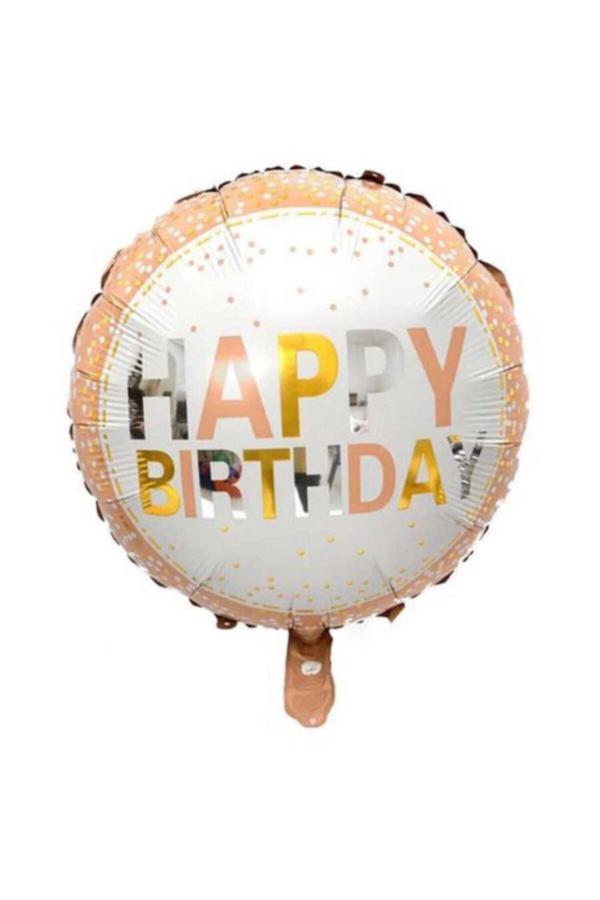 Parti Sürprizi Happy Birthday Puanlı Folyo Balon 1 Adet - Image 1