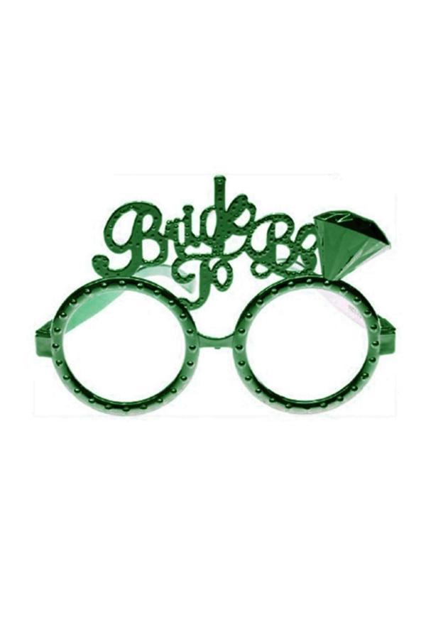 Parti Sürprizi Bride To Be Tektaş Yeşil Renk Gözlük - Image 1