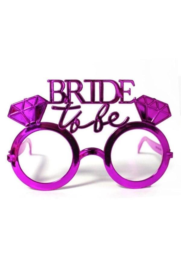 Parti Sürprizi Bride To Be Tek Taşlı Parti Gözlüğü Pembe Renk - Image 1