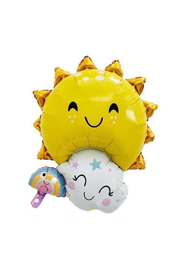 Parti Sürprizi Güneş Gökkuşağı Bulut Şekilli Folyo Balon - Image 1