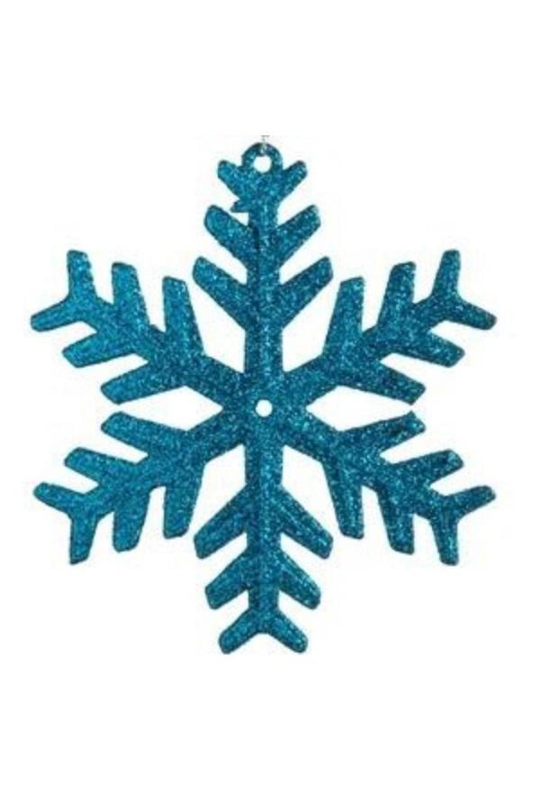 Parti Sürprizi Yılbaşı Çam Ağacı Mavi Kar Tanesi 10 Cm 1 Adet - Image 1