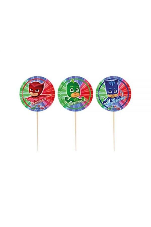 Parti Sürprizi Pj Mask Teması Kürdan 10 Adet - Image 1