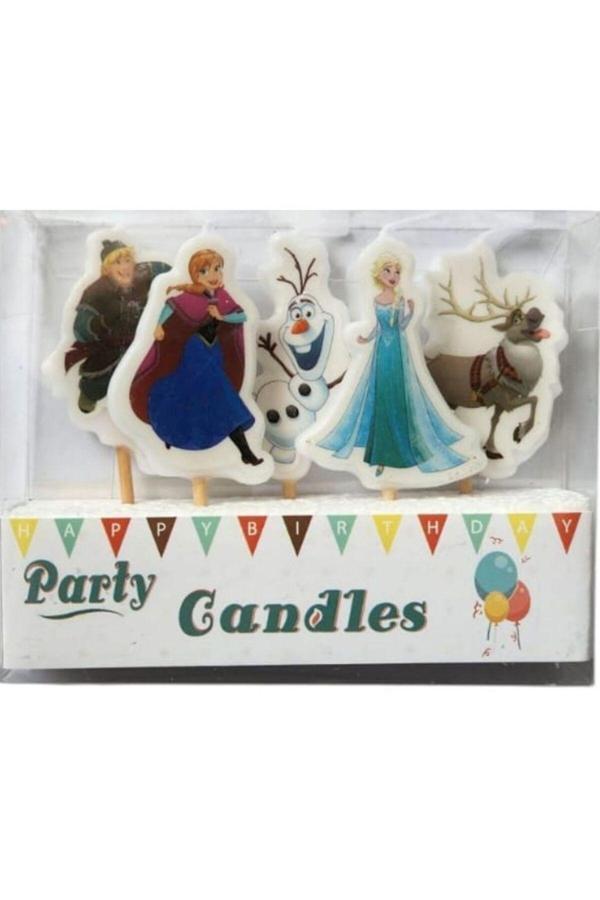 Parti Sürprizi Karlar Ülkesi Frozen 5 li Mum - Image 1