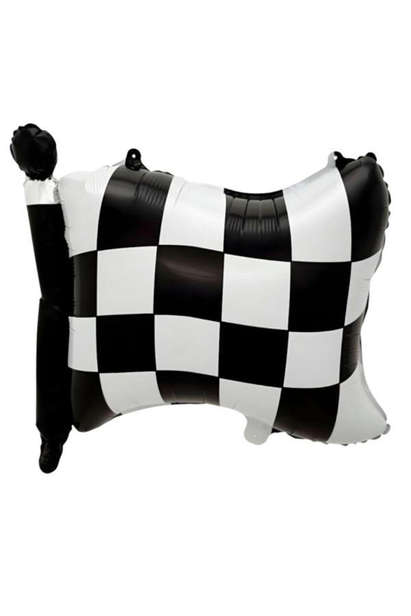 Parti Sürprizi Formula Damalı Bayrak Folyo Balon 1 Adet - Image 1