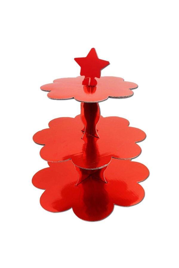 Parti Sürprizi Kırmızı Cupcake Standı - Image 1