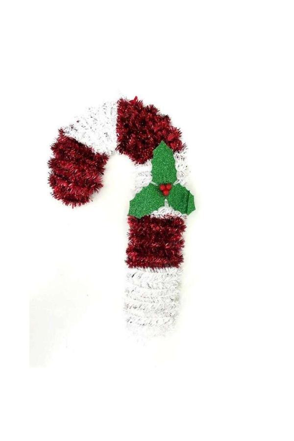 Parti Sürprizi Yılbaşı Partisi Baston Dekor Süs 30 cm 1 Adet - Image 1