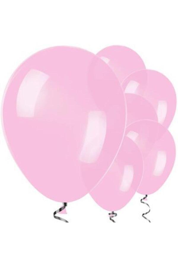 Parti Sürprizi Bebek Pembe Metalik 10 Lu Latex Balon - Image 1