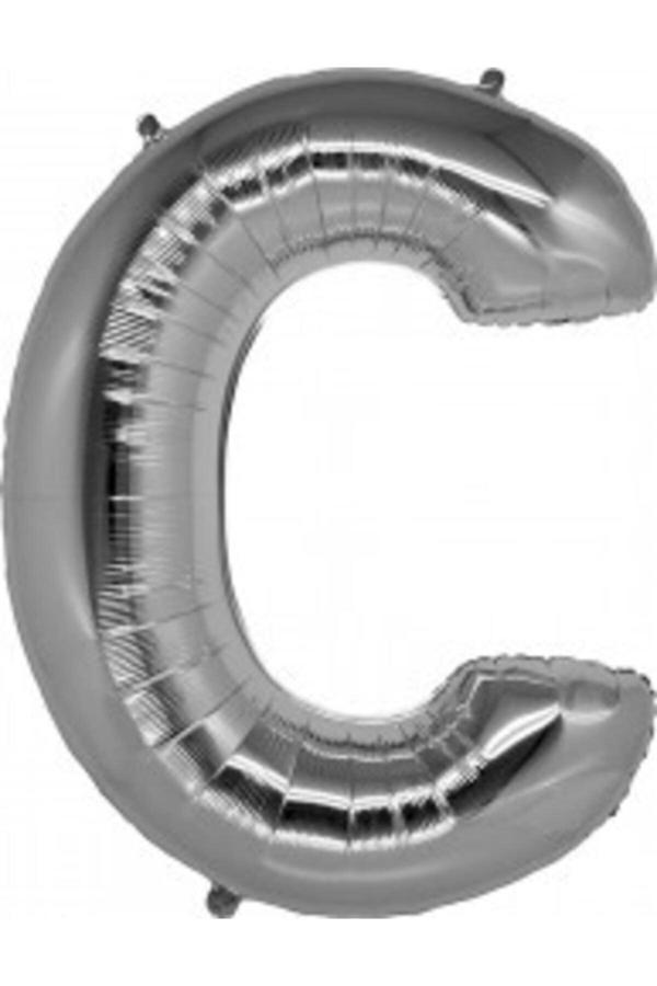 Parti Sürprizi Folyo Balon G Harfi Gümüş Renk 100 Cm - Image 1