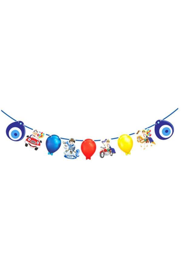 Parti Sürprizi Sünnet Temalı Maşallah Balonlu Banner Set - Image 1