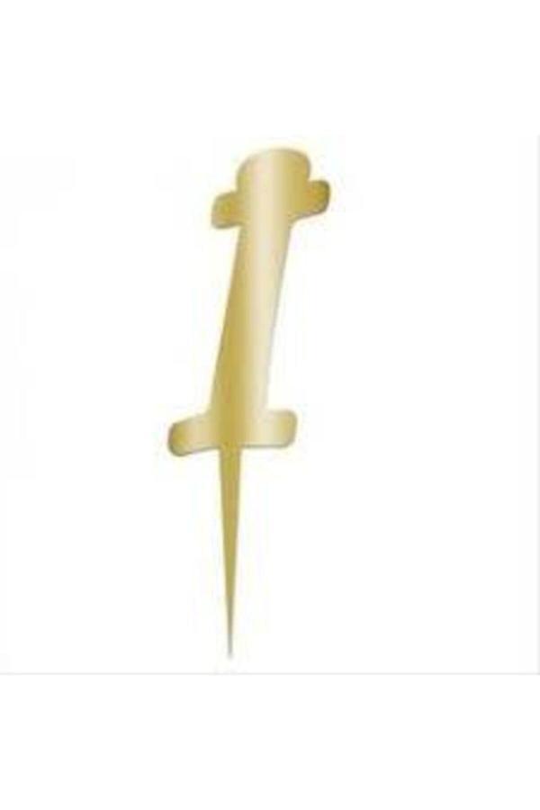 Parti Sürprizi Altın Renk I Harf Aynalı Pleksi 7 cm - Image 1