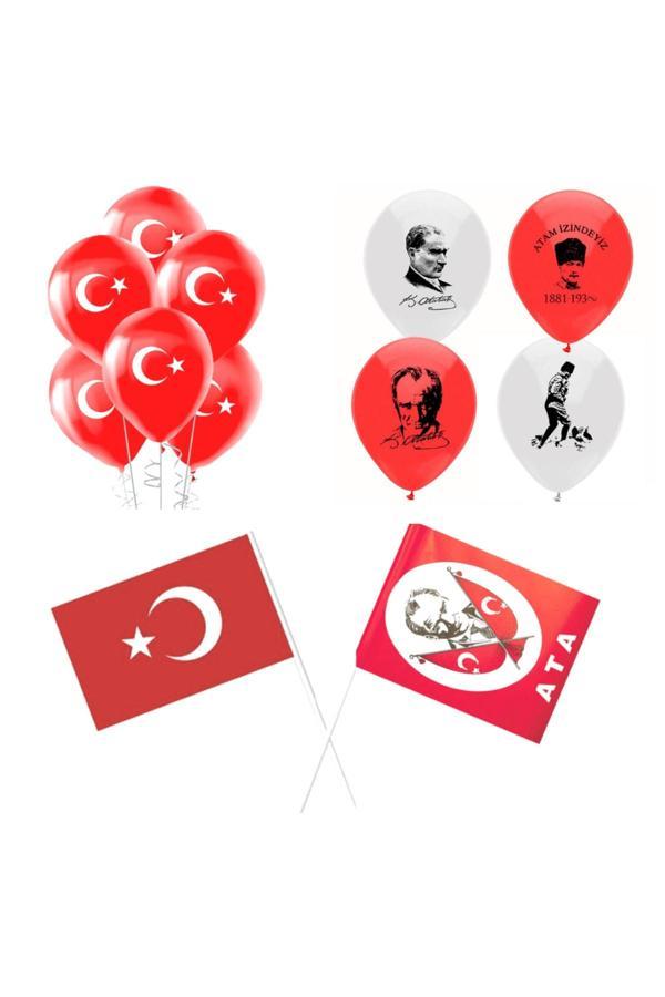 Parti Sürprizi Çıtalı Ay Yıldız Bayrak Set - Image 1