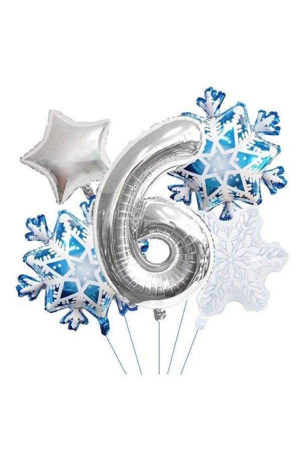 Parti Sürprizi Kartanesi 6 Yaş Rakam Folyo Balon Set - Image 1