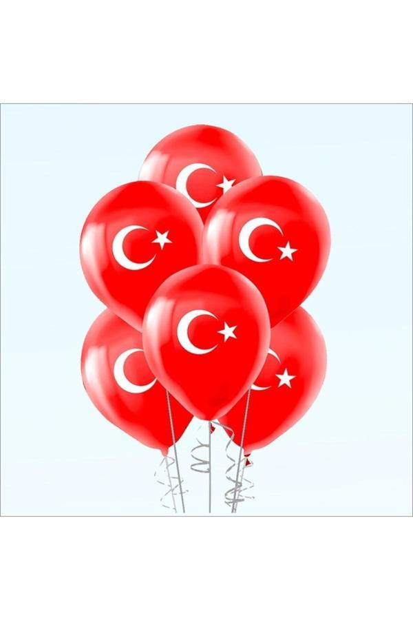 Parti Sürprizi Ay Yıldız Baskılı Latex Balon 100 Adet - Image 1