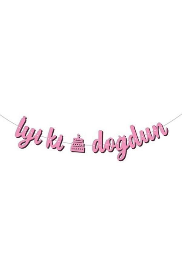 Parti Sürprizi İyi Ki Doğdun Pembe Banner Afiş - Image 1