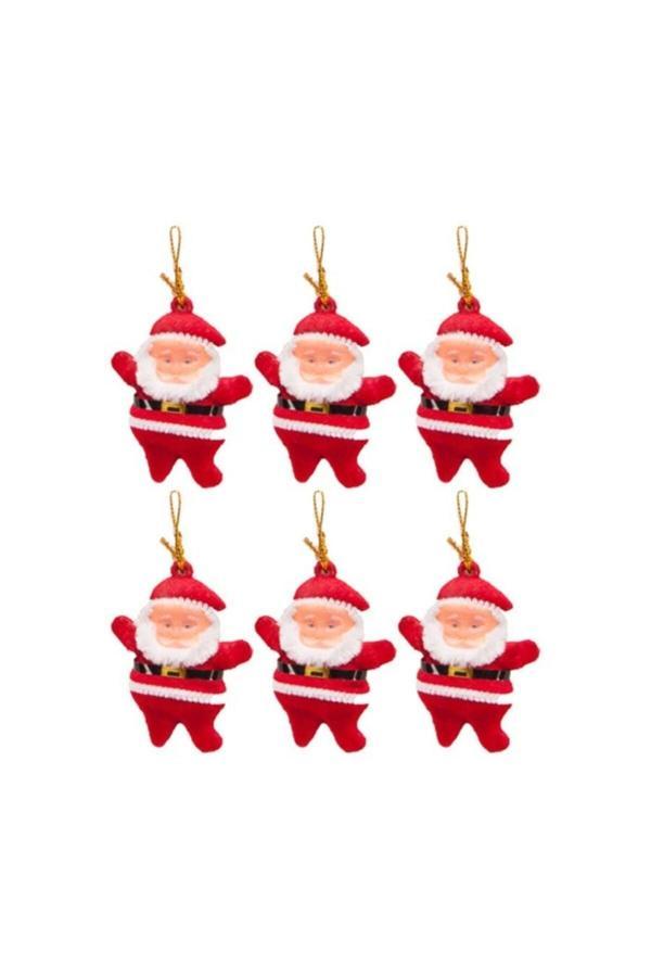 Parti Sürprizi Noel Baba Çam Ağacı Süs 6 Adet - Image 1