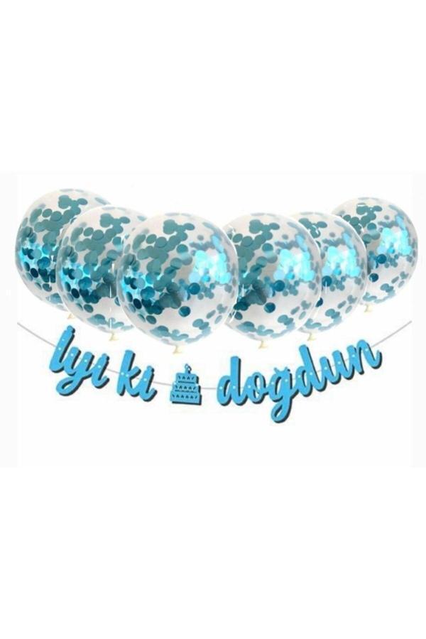 Parti Sürprizi Mavi Iyi Ki Doğdun Banner Set - Image 1