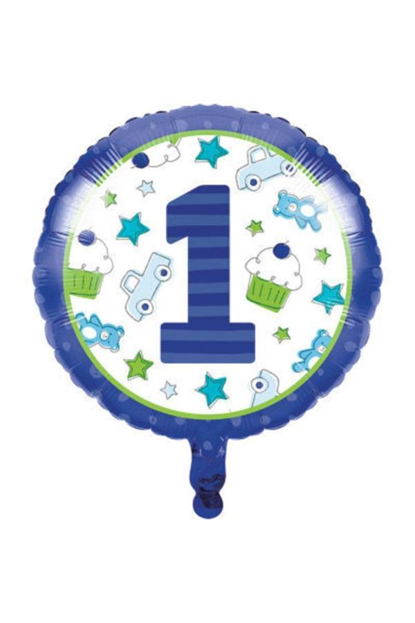 Parti Sürprizi 1 Yaş Erkek Teması Folyo Balon 1 Adet - Image 1