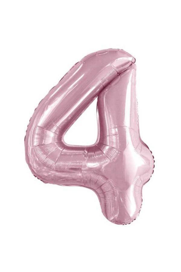 Parti Sürprizi Bebek Pembe 4 Rakam Folyo Balon 100 Cm - Image 1