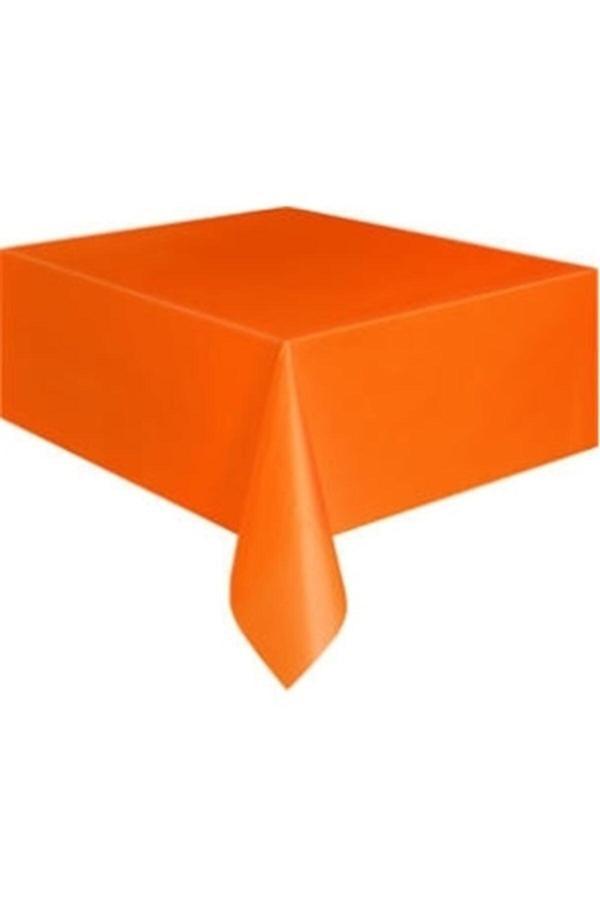 Parti Sürprizi Turuncu Plastik Masa Örtüsü 137 X 183 cm - Image 1