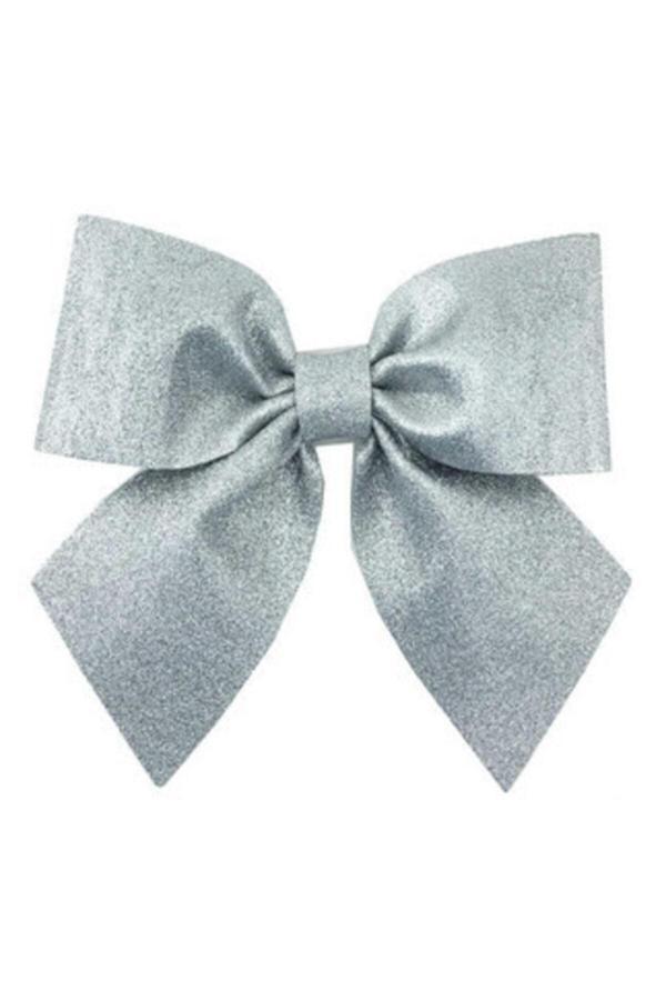 Parti Sürprizi Gümüş Simli Fiyonk Evadan Dekor Süs 25x25 Cm - Image 1