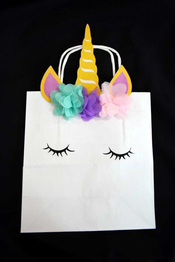 Parti Sürprizi Çiçekli Unicorn Çanta 6 Adet - Image 1