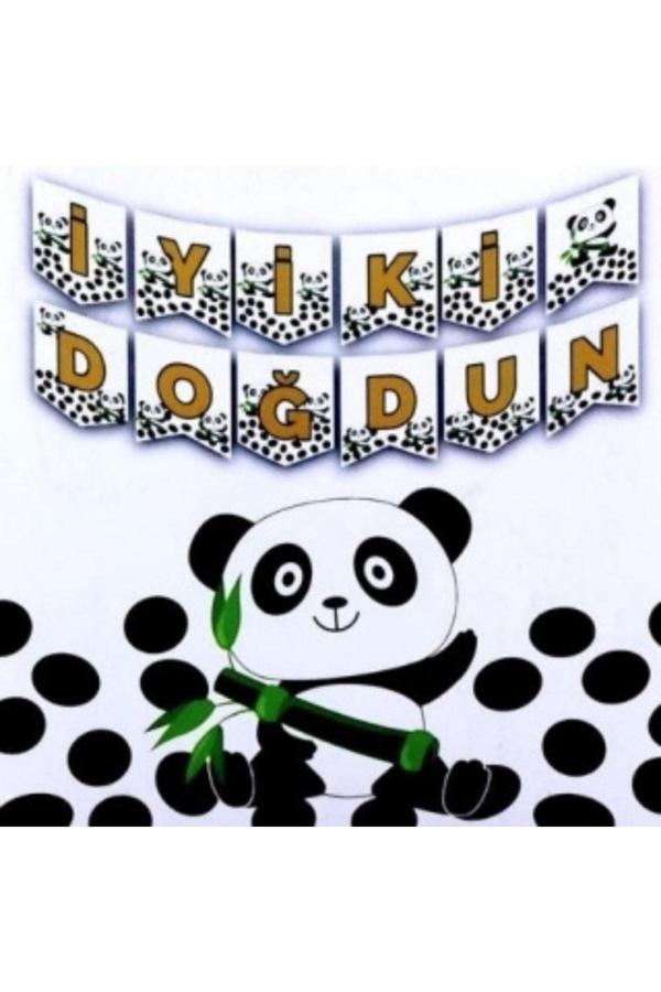 Parti Sürprizi Sevimli Panda Iyi Ki Doğdun Banner Set - Image 1