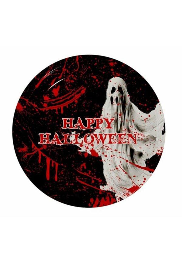 Parti Sürprizi Halloween Cadılar Bayramı Hayalet Tabak 8 Adet - Image 1