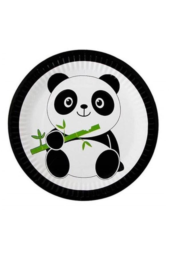 Parti Sürprizi Sevimli Panda Tabak 8 Adet - Image 1