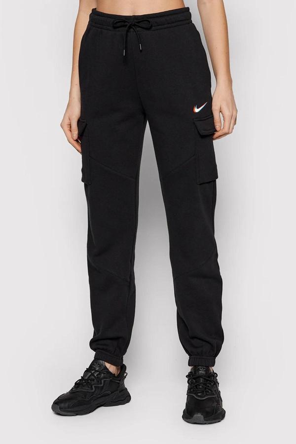 Nike Sportswear Dance Cargo Loose Fit Sweatpants Kadın Bol Kesim Kargo Cepli Eşofman Altı Siyah - Image 1