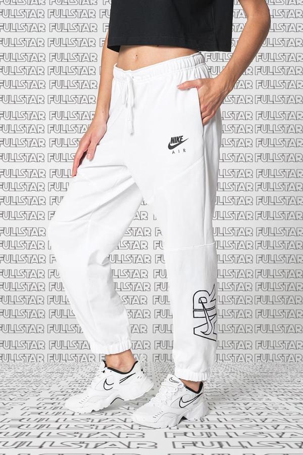 Nike Air Fleece Loose Fit Sweat Pants White Bol Kesim Kadın Eşofman Altı Beyaz - Image 1