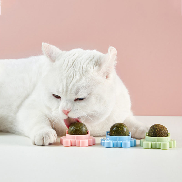 TİNEKE  Catnipli Yenilebilir Kedi Nanesi Otu Yalama Oyun Topu Oyuncağı Yengeç - Image 1