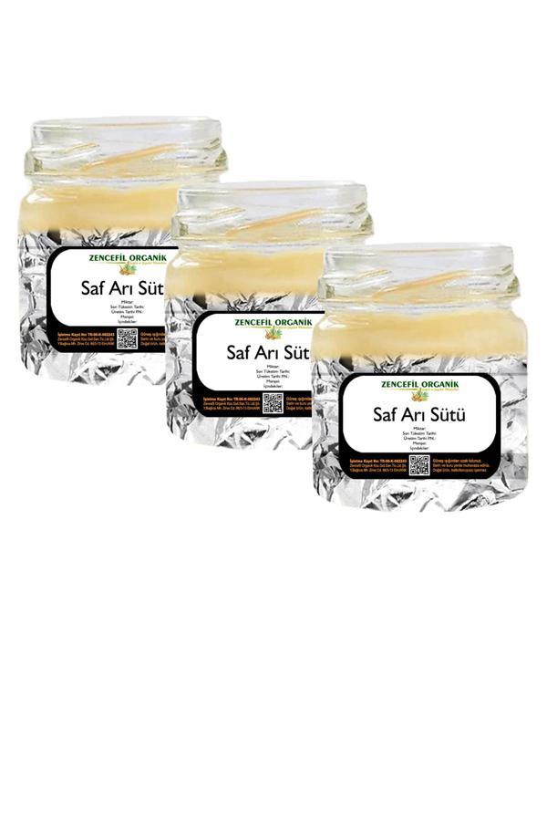 Saf Arı Sütü 3 Şişe 30 Gr. x 3 Ad. Toplam 90 Gr. Saf Arı Sütü Cam Şişelerde %100 Saf Arı Sütü - Image 1