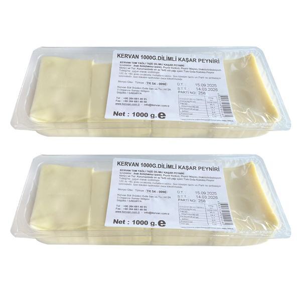 Kervan Dilimli Kaşar Peyniri 1000 gr x 2 Adet - Image 1