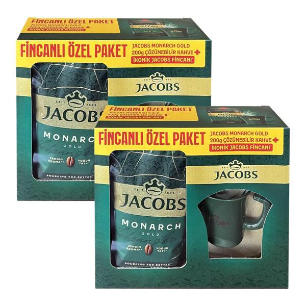 Jacobs Monarch Gold 200 gr İkonik Jacobs Fincanlı Set x 2 Adet - Image 1