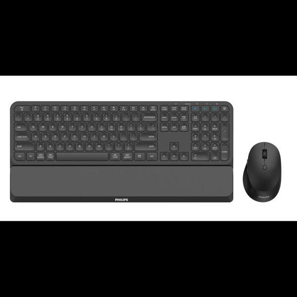 Phılıps Spt6607b, Siyah, Türkçe Q, 2.4ghz Ve Bluetooth Kablosuz, Bilek Destekli, Multimedya Klavye M - Image 1